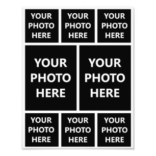 Photo Collage 6 Square 2 Porträtt Family Bilder Fototryck