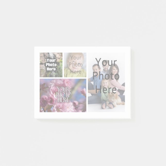 Photo Collage Anpassningsbar Digital Bild Post-it Block (Framsida)