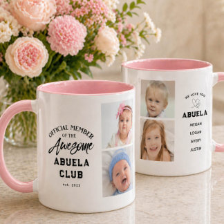 Photo Collage Awesome ABUELA Mug Mugg