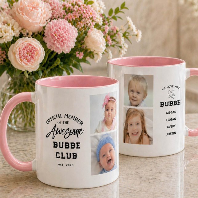 Photo Collage Awesome BUBBE Mug Mugg (Skapare uppladdad)