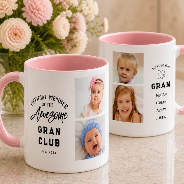 Photo Collage Awesome GRAN Mug Mugg (Skapare uppladdad)