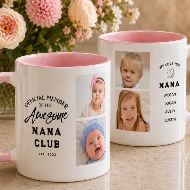 Photo Collage Awesome NANA Mug Mugg (Skapare uppladdad)