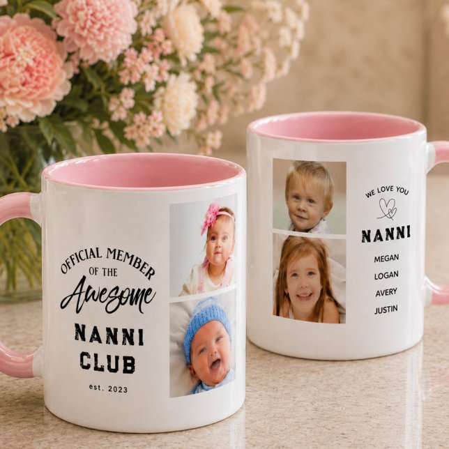 Photo Collage Awesome NANNI Mug Mugg (Skapare uppladdad)