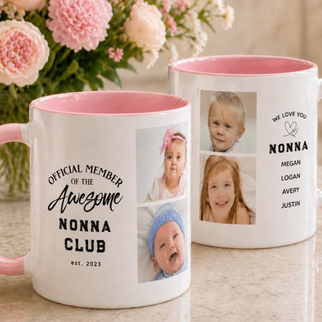 Photo Collage Awesome NONNA Mug Mugg (Skapare uppladdad)