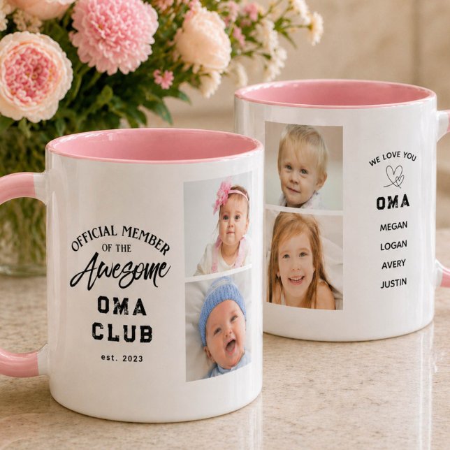 Photo Collage Awesome OMA Mug Mugg (Skapare uppladdad)