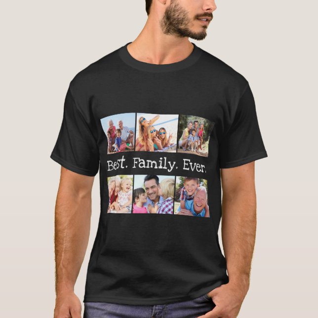 Photo Collage Best Family All Personlig T Shirt (Framsida)