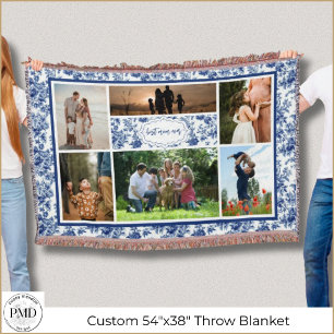 Photo Collage Best Mamma någonsin Vintage Blue Toi Filt