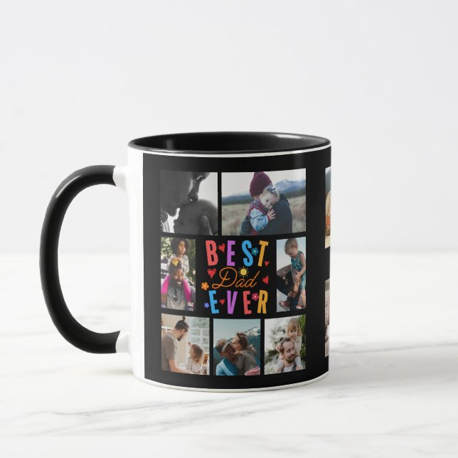 Photo Collage Best Pappa någonsin Mugg (Vänster)