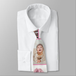 Photo Collage Best Pappa Rosa Neck Tie Slips
