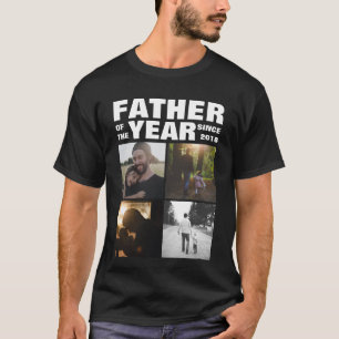 Photo Collage Black i Fars dag Anpassningsbar-fami T Shirt
