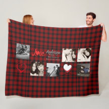 Photo Collage Blanket - Kärlek/Bröllop/årsdag