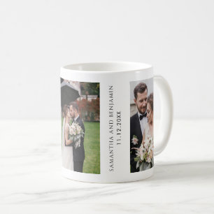 Photo Collage Bröllop Bridesmaid Tack Kaffemugg