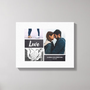 Photo Collage Bröllop-tecken och för Namnteckning Canvastryck