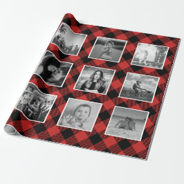 Photo Collage Buffalo Play Lumberjack Red Presentpapper