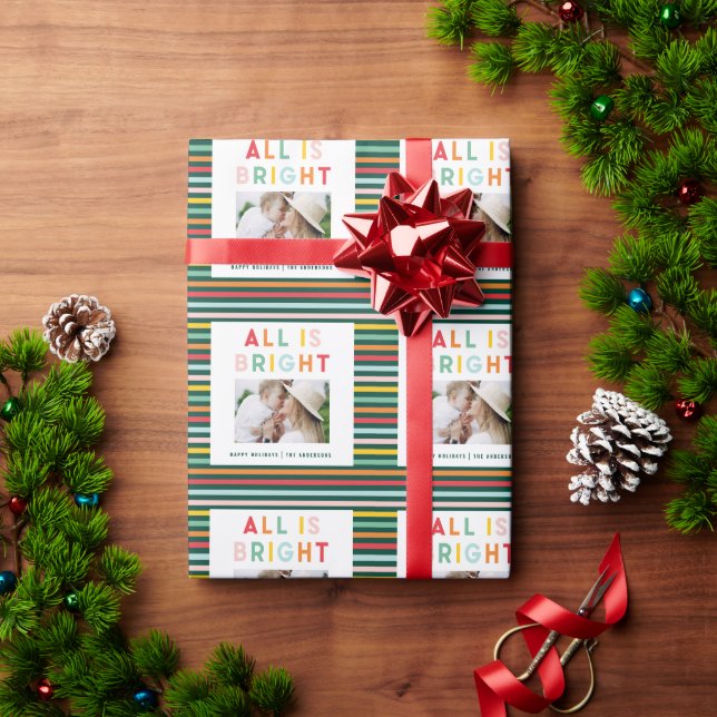 Photo collage christmas rainbow colorful ho presentpapper (Julgåva)