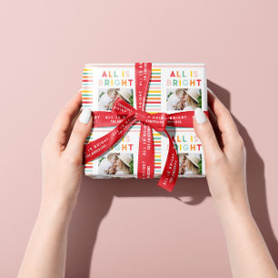 Photo collage christmas rainbow colorful ho presentpapper