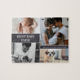 Photo Collage-familjen med bästa Pappa någonsin-An Pussel