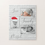Photo Collage Family Kärlek Blsed KeepsakPuzzle Pussel<br><div class="desc">Skapa ditt eget familjefokuspussel. Lägg till ditt favoritfoto. En underbar gåva till mormor,  morfar,  Mamma,  Pappa. Vem skulle inte kärlek bygga detta söta pussel? Gör det till din egen med dina favoritfoton. Perfekten till vem som helst på din jullista.</div>