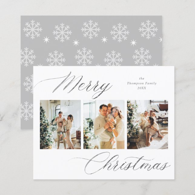 Photo Collage för God jul i BUDGET Silver (Fram/baksida)