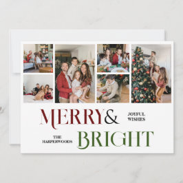 Photo Collage för Julskript-helgdagar Julkort