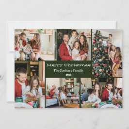Photo Collage för Julskript-helgdagar Julkort