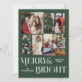 Photo Collage för Julskript-helgdagar Julkort