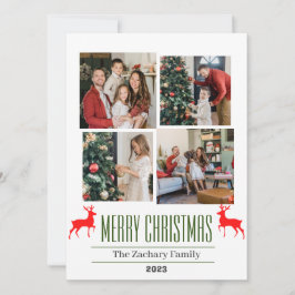 Photo Collage för Julskript-helgdagar Julkort