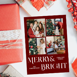 Photo Collage för Julskript-helgdagar Julkort