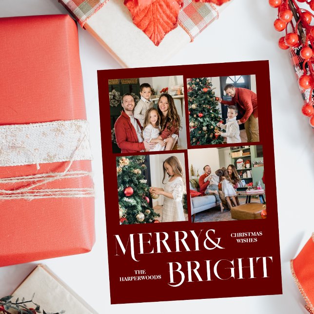 Photo Collage för Julskript-helgdagar Julkort (Skapare uppladdad)