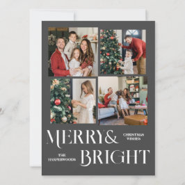 Photo Collage för Julskript-helgdagar Julkort