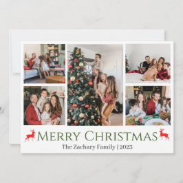 Photo Collage för Julskript-helgdagar Julkort