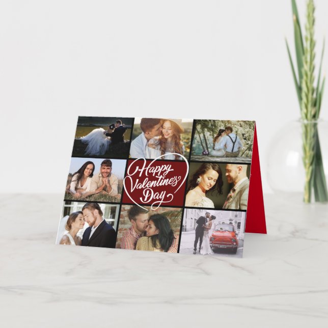 Photo Collage Glad Alla hjärtans dag Kort (Framsida)