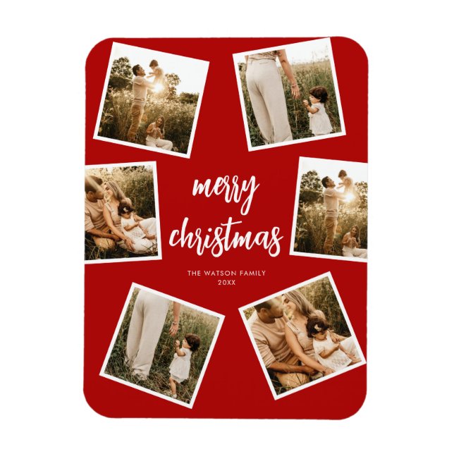 Photo Collage God jul Magnet (Vertikal)