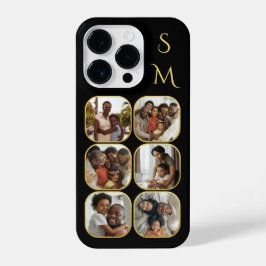 Photo Collage Initialer Guld Black Elegant