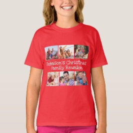 Photo Collage jul Family Reunion Girls T Shirt