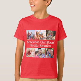 Photo Collage jul Family Reunion Kids T Shirt
