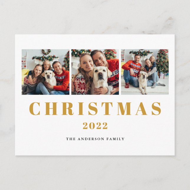 Photo Collage jul Helg Vykort (Framsida)