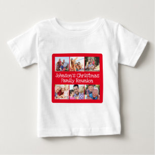 Photo Collage-julfamiljen Reunion Baby T Shirt