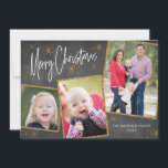 Photo Collage julkort Faux Guld Glitter<br><div class="desc">Det här fotokollage-julkortet har en kritbakgrund och faux guld glitter - plus kortets baksida har gott om utrymme för att du ska kunna lägga till ett helgdag-meddelande eller ditt nyhetsbrev till julfamiljen. Du kan också anpassa den för att ta bort texten och lägga till ett annat foto eller lämna det...</div>