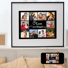 Photo Collage Kärlek är ett underbart Sak 10 Bild Poster