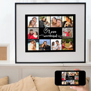 Photo Collage Kärlek är ett underbart Sak 10 Bild Poster