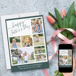 Photo Collage Lycklig Fars dag 7 Bild Julkort