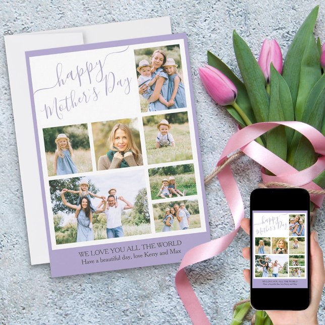Photo Collage Lycklig Mors dag 7 Bild Julkort (Skapare uppladdad)