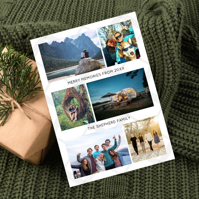 Photo Collage Merry Travel Memories Julkort (Skapare uppladdad)