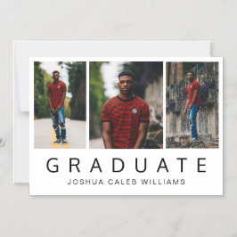Photo Collage minimalist Guy Studenten Magnetisk Inbjudningskort