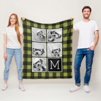 Photo Collage - Monogram Olive Black Buffalo Play