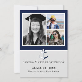 Photo Collage Nautical Navy Blue Anchor student Meddelande