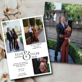 Photo Collage och Oversized Ampersand Förlovning Inbjudningar