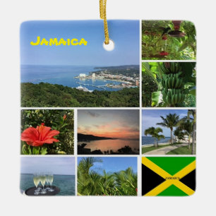 Photo Collage of Jamaica  Julgransprydnad Keramik