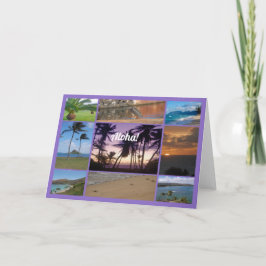 Photo Collage of Oahu, Hawaii Kort